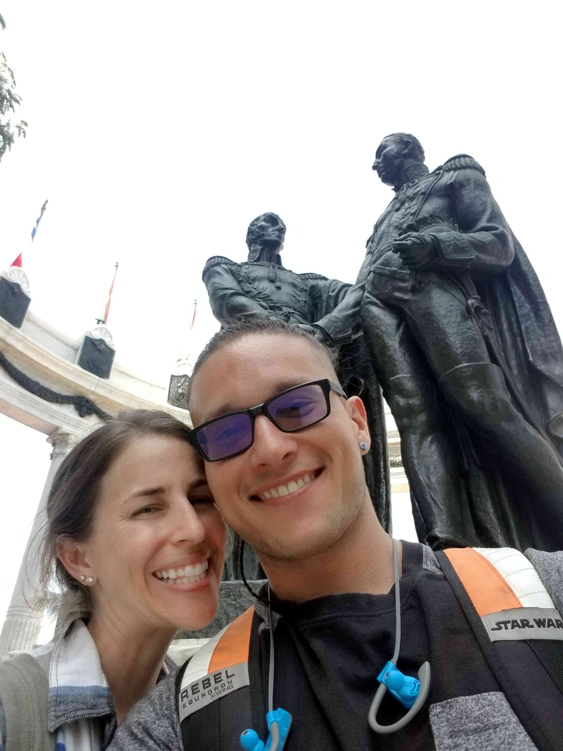 Mark Beneke and Rachael Beneke Statues Ecuador